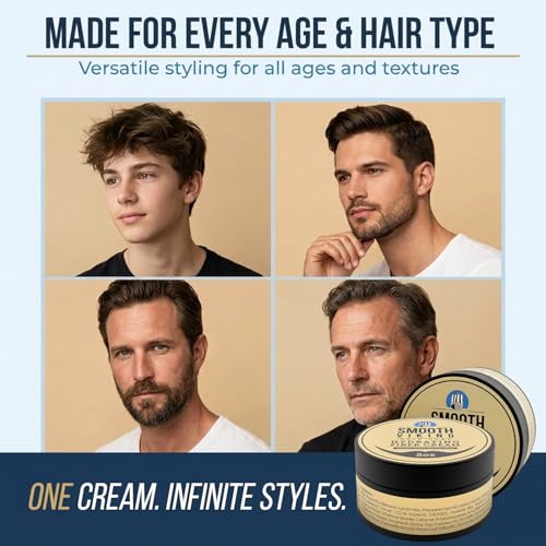 Smooth Viking - Hydrating Fiber Cream for Men, Medium Hair Hold - 2oz