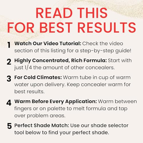 Fièra Luxury Concealer with Anti-Aging - All Day Coverage for Dark Circles, Fine Lines, Wrinkles & Spots - Bisque, 0.5 Ounce