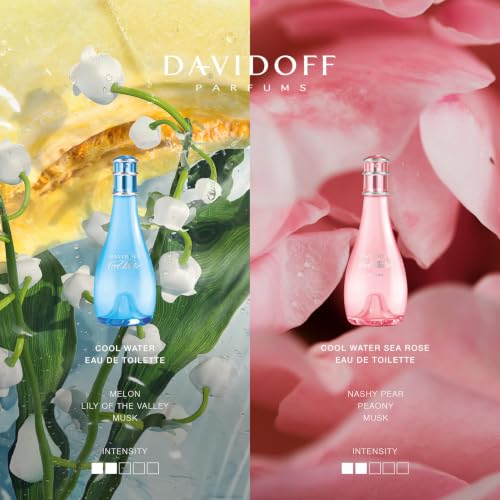 Davidoff Cool Water Eau de Toilette – Fresh Floral Women's Perfume – With Notes of Watermelon, Lily of the Valley & Musk – Long Lasting Fragrance