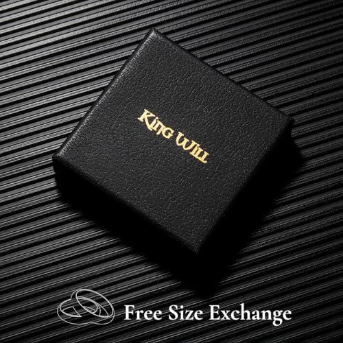 King Will Damascus Steel Wedding Band For Men 8mm Size 10