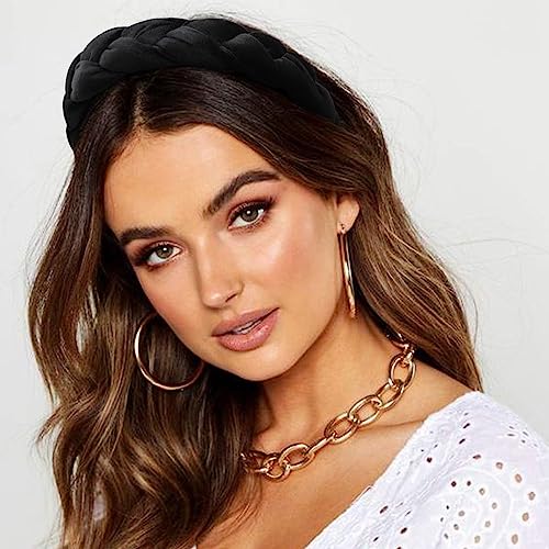 DRESHOW Braided Headbands for Women Velvet Hair Hoop Elastic Criss Cross Hair Bands Accessories