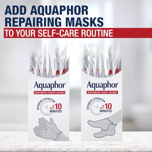 Aquaphor Advanced Therapy Repairing Foot Masks, 6 Masks x 0.7 FL OZ