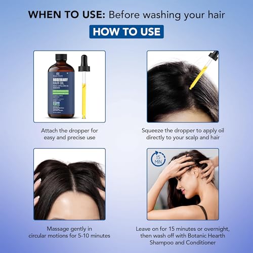 Botanic Hearth Rosemary Oil for Hair Growth - 2 Fl oz