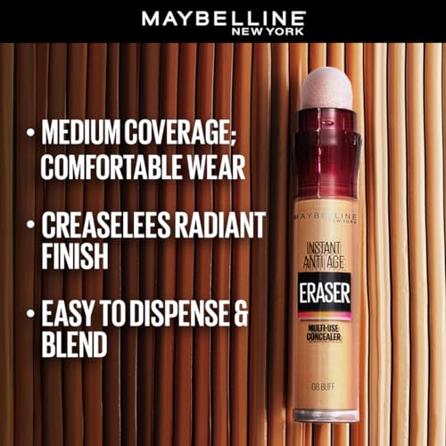 Maybelline Instant Age Rewind Eraser Dark Circles Treatment Multi-Use Concealer, 120, 1 Count (Packaging May Vary)