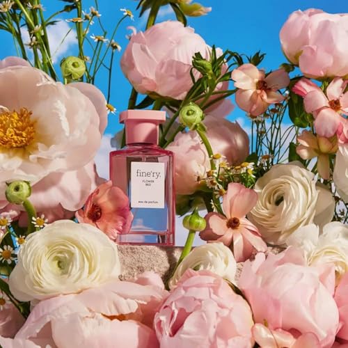 Fine'ry Flower Bed Peony Apple Eau de Parfum - Long-Lasting Perfume for Women - Lush Peony, Green Apple & Blooming Jasmine - Floral, Fresh, Full Size Hair & Body Fragrance, Gift for Her (60mL)