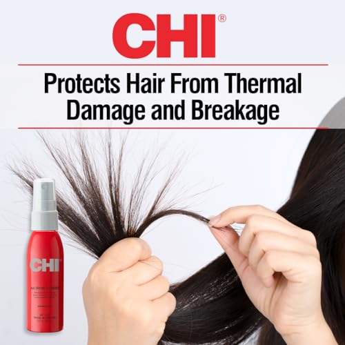 CHI 44 Iron Guard Thermal Protection Spray for Hair, Heat Damage Shield with Ceramic Minerals, Lightweight Styling Spray, Frizz Control & Shine Enhancer, 2 Fl Oz