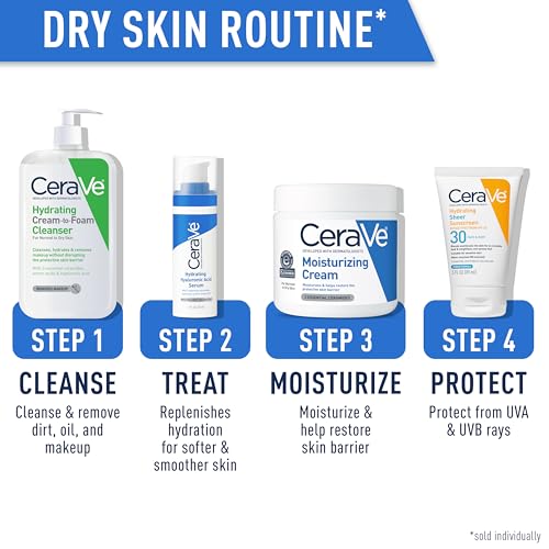 CeraVe Hydrating Cream To Foam Cleanser, Face Wash for Dry Skin, 19oz