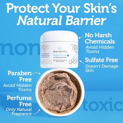 Manuka Honey Exfoliating Facial Scrub - Microdermabrasion Face Exfoliant