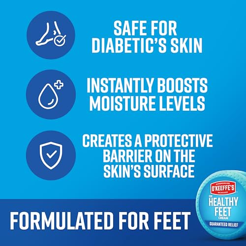 O'Keeffe's Healthy Feet Foot Cream, 3.2 oz Jar, 1-Pack For Extreme Dryness