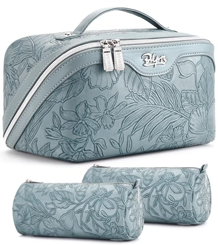 BOYATU Travel Makeup Bags Cosmetic Organizer Bag: Floral Make up Bag