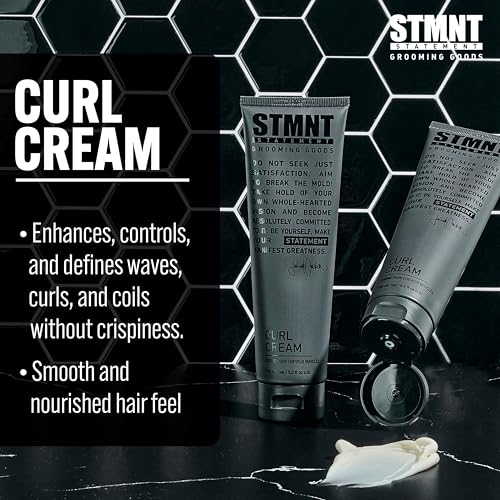 STMNT Grooming Goods Curl Cream | Enhances Curls | Texture Without Crispiness