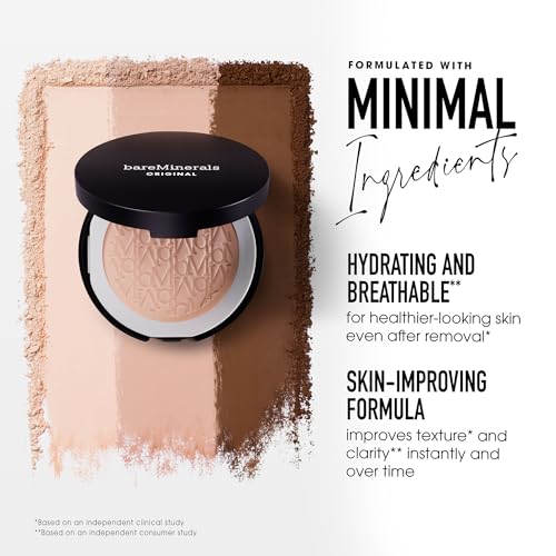 bareMinerals Original Pressed Powder Foundation, Medium Beige 12, 0.3 oz