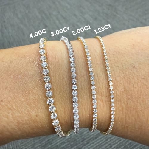 P3 POMPEII3 Pompeii 1.23Ct Diamond Lightweight 7" Tennis Bracelet 14k Gold Lab Grown - Size 7 (E/F,VS1-VS2)