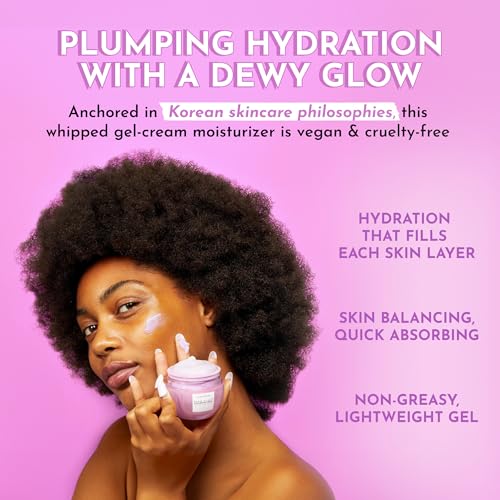 Glow Recipe Plum Plump Hyaluronic Acid Face Cream Moisturizer, Korean Moisturizer for Dry Skin, Plumping + Firming Hydration, Polyglutamic Acid + Peptides, Refillable (50ml)