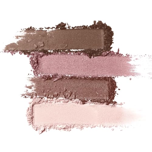 Clinique All About Shadow Eye Shadow Quad | Long Lasting, Crease + Fade Resistant + Safe For Sensitive Eyes, Pink Chocolate, 0.11 Ounce