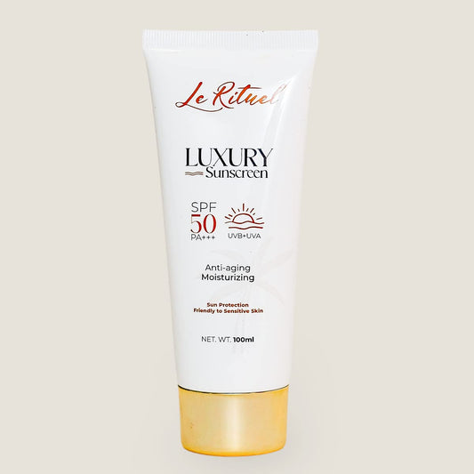 Le Rituel Luxury Sunscreen Anti-Aging 50 SPF Paraben-Free UVB/UVA Booster Antioxidant For Sensitive, Acne-Prone and Oily Skin