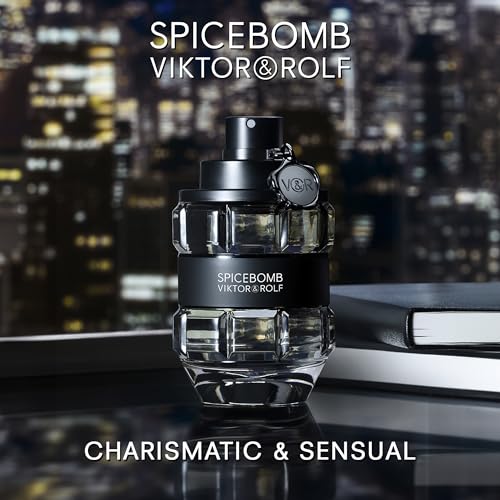 Viktor&Rolf Spicebomb Eau de Toilette Gourmand Cologne for Men - 3.04 Fl Oz