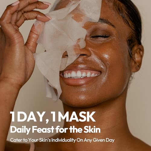 LAPCOS K Beauty Daily Sheet Face Mask Variety Pack 7+1 Version 1, Pack of 8