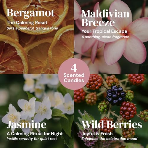 6-pc Scented Candle Gift Set for Women, Aromatherapy Inspired Adelegourdain