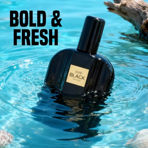Oud Black Men’s Perfume Eau de Parfum – Woody Spicy Amber Masculine Fragrance 100ml / 3.4 fl oz