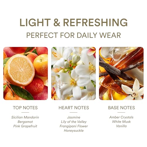 Happiness in a bottle - Perfume for Women - Uplifting Citrus Eau de Parfum, Bergamot, Mandarin & Grapefruit - Fresh Everyday Happy Fragrance, Vegan, Clean, Made in USA - 75ml (2.5 oz)