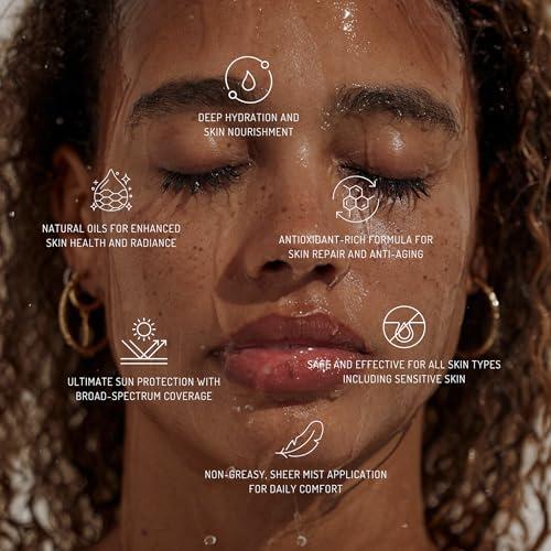 SOL LABS Mineral Sunscreen Spray SPF 50 - Lightweight Sheer Mist, Zero White Cast - Reef Safe, Water Resistant 80 Min - Non-Aerosol Face & Body Protection - Korean Formulation - 6 oz