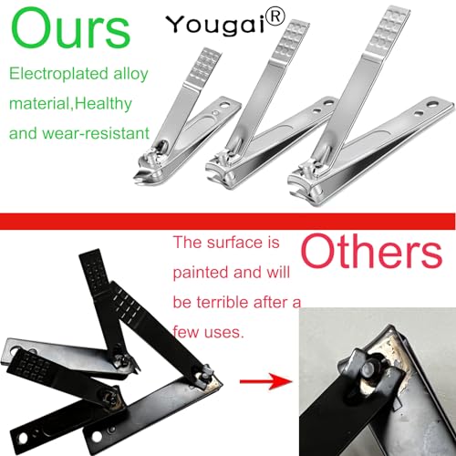 Yougai Manicure Set 18Pcs Stainless Steel Nail Clippers Set with Case Black