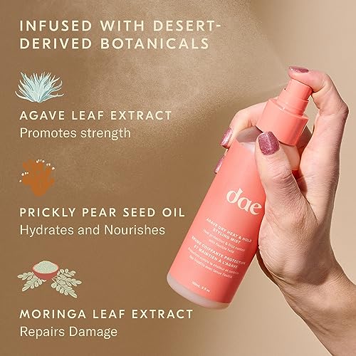 DAE Agave Dry Heat Protection Spray - Protects, Controls Frizz, Light Hold