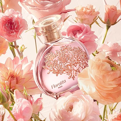 O Boticário Floratta Rose Eau de Toilette - Classic Floral Fragrance for Women - Fresh Gardenia & Romantic Rose - Long Lasting Everyday Womens Perfume - Cruelty-Free & Vegan - 2.5 oz (75 ml)