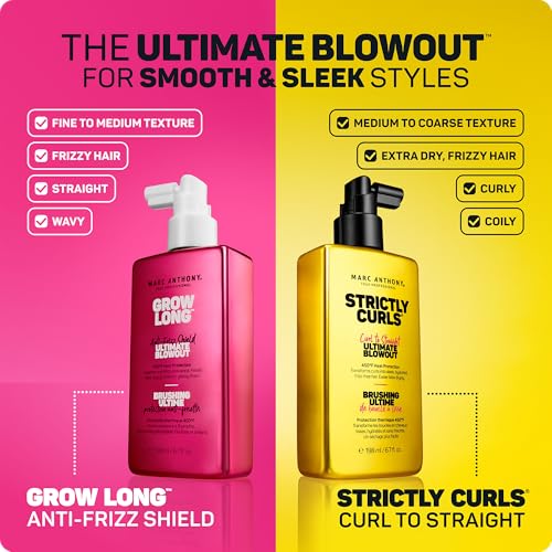 Marc Anthony Grow Long Ultimate Blowout, Anti-Frizz Heat Protection Spray