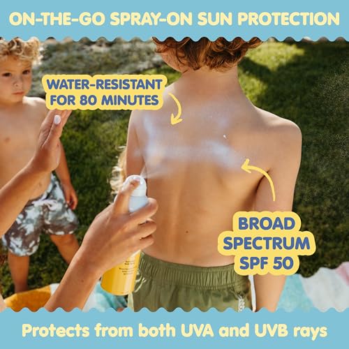 Tubby Todd Mineral Mist SPF 50 Sunscreen, Non-Aerosol Body Spray