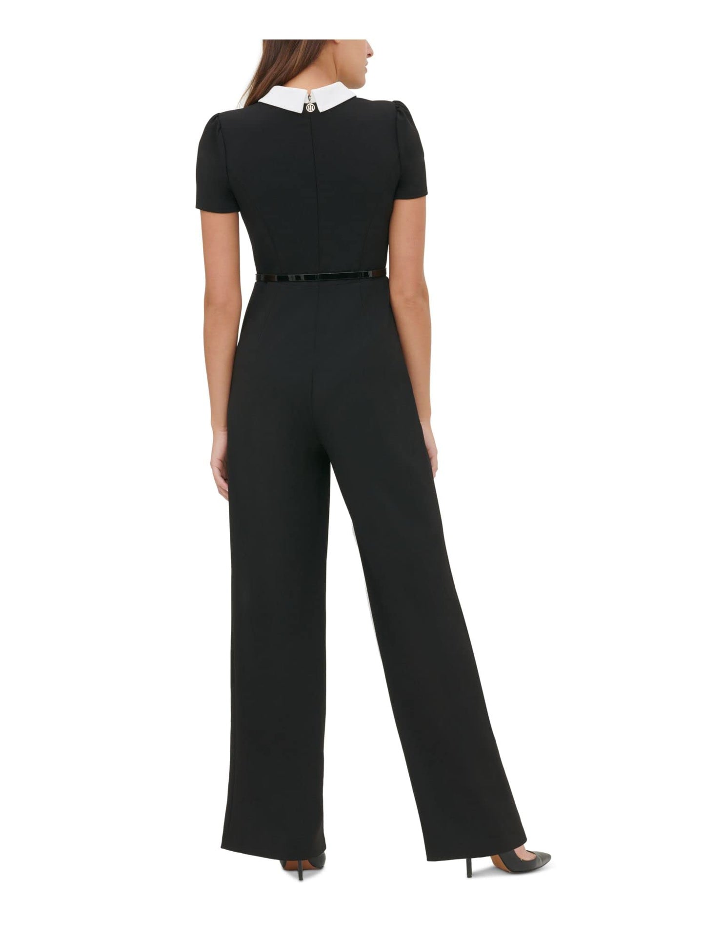 Tommy Hilfiger Women's Jumpsuit, Black/Ivory, 16