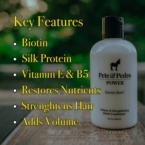 Pete & Pedro Power Volumizing Conditioner Biotin & Strengthening, 8.5 oz