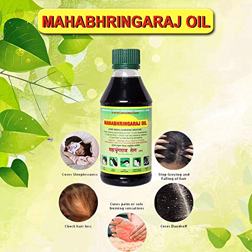 Mahabhringraj Ayurvedic Hair Oil - 2 Bottles of 200 ml Each