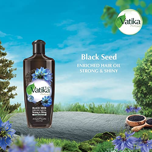 Vatika Black Seed Oil for Hair - Strong & Shiny Ayurvedic Hair Oil, 300ml