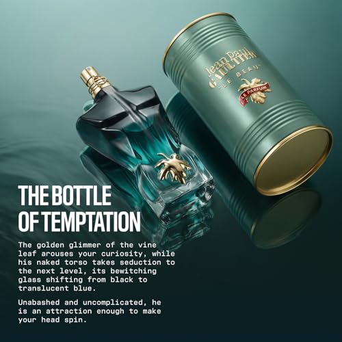 Jean Paul Gaultier Le Beau Le Parfum Intense for Men - Long Lasting Woody Amber Men's Cologne Eau de Parfum with Coconut Wood, Tonka Bean & Sandalwood - Designer Fragrance Spray, 4.2 oz