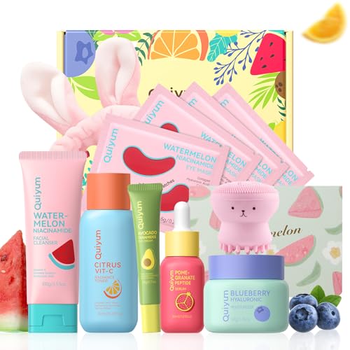 QUIYUM Early Anti-Aging Skincare Set, for Light Mature Skin, 6-Piece