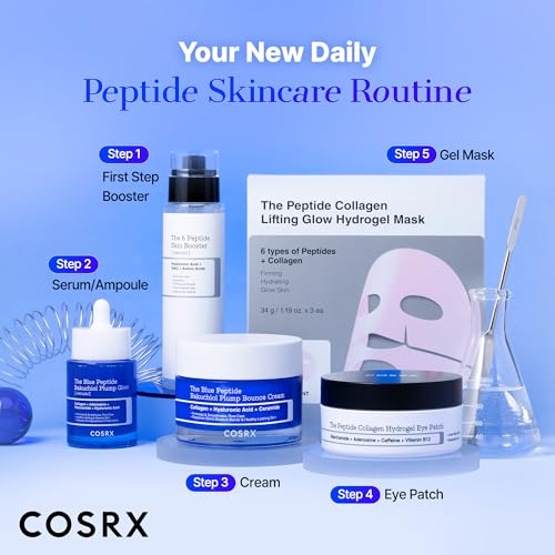COSRX The Blue Copper Peptide Bakuchiol Serum, Glow & Plumping, 1.69 Fl Oz