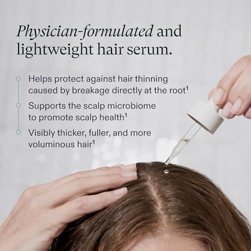 Nutrafol Women's Hair Serum, Supports Visibly Thicker and Stronger Hair, Vegan, Lightweight and Fast-Absorbing - 1 Fl Oz, 1 Bottle