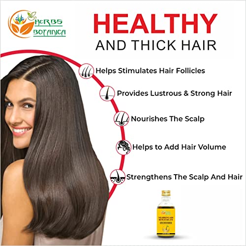 Herbs Botanica Nilibringadi Keratailam Neelibhringadi Hair Oil for Scalp, Hair Loss,Ayurvedic Oil for Hair Premature Graying 200ml Bottle