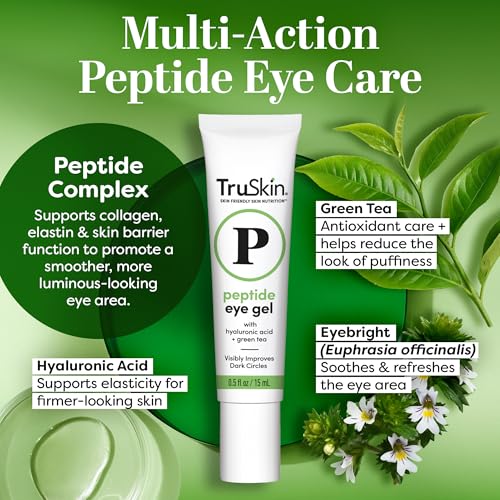 TruSkin Peptide Eye Cream Gel for Dark Circles, 0.5 fl oz