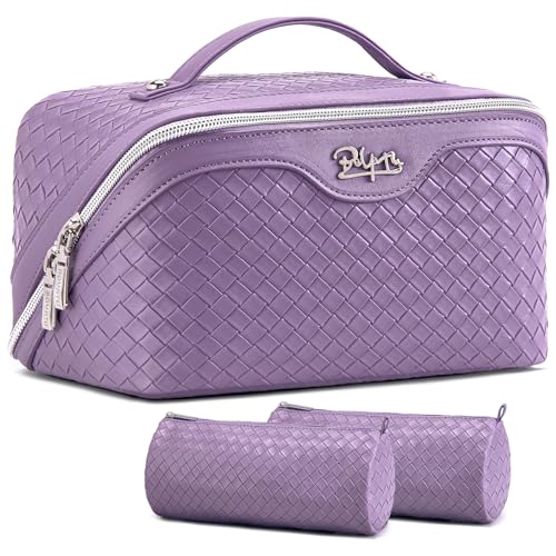 BOYATU Travel Makeup Bag Cosmetic Bags for Women: 3 Pcs Set Make up Bag