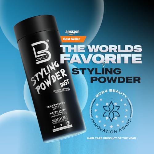 L3 Level 3 Hair Texture Powder for Men, Volume, Natural Look, 30 g