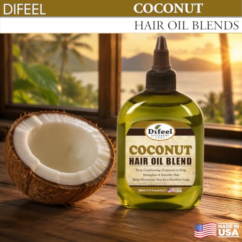 Difeel Coconut Hair Oil Blend 7.1 Ounce ounce