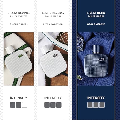 Lacoste - L12.12 Bleu Eau de Parfum - Men's Fragrance - With notes of Yuzu, Lavandin & Cedarwood - 3.3 Fl Oz