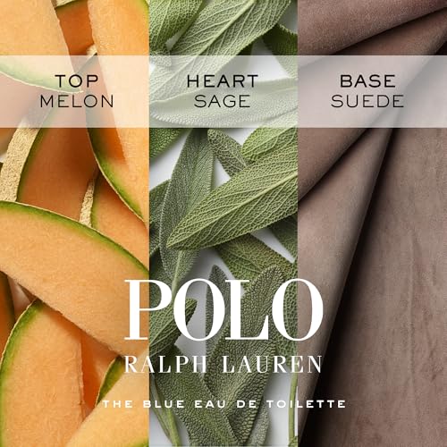 Ralph Lauren Polo Blue Eau de Toilette Fresh Citrusy Cologne - 4.2 Fl Oz