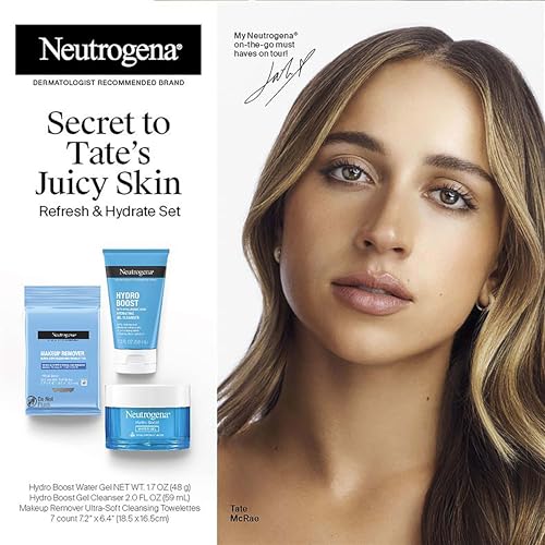 Neutrogena Refresh & Hydrate Skin Care Set, Travel Size, 3 Items