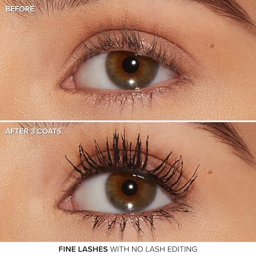Too Faced Better Than Sex Volumizing and Lengthening Mascara | Vegan Formula, Dramatic Volume and Length | Cruelty-Free Eye Makeup + Hourglass Brush for False Lash Effect, Black, 0.27 Fl Oz