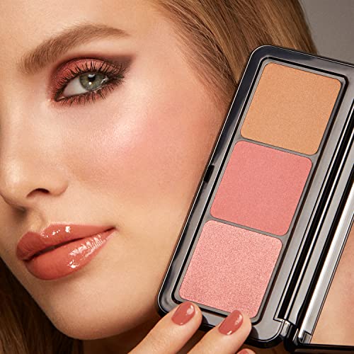 KIKO Milano Multi Finish Trio Blush & Bronzer Palette 01 | Face Palette With 1 Bronzer And 2 Blushes In Matte And Metallic Finishes