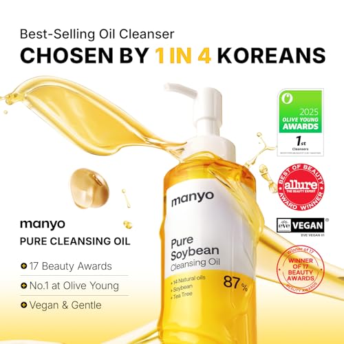 MANYO Pure Cleansing Oil, Natural Oil Cleanser for Face, Makeup Blackhead Remover, Korean Skin Care, 6.76 fl oz (200ml)